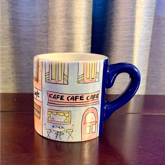 Set of 5 Hand Painted Ceramic Espresso Cups and Saucers. - Picture 11 of 15